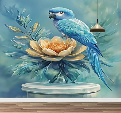 Kuletkear Papagei Vogel Tapete zum Aufkleben und Abziehen Blumen groß Wandbild Wandaufkleber für Wohnzimmer Schlafzimmer TV und Sofa Hintergrund Kinderzimmer 300x208cm Kuletkear Papagei Vogel Tapete zum Aufkleben und Abziehen Blumen groß Wandbild Wandaufkleber für Wohnzimmer Schlafzimmer TV und Sofa Hintergrund Kinderzimmer 300x208cm von Kuletkear