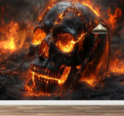 Kuletkear Skeleton Abnehmbare Wandtapete Selbstklebend Flamme groß für Wände Wohnzimmer Schlafzimmer TV-Hintergrund Kinderzimmer Mädchenzimmer Dekoration 400x280cm Kuletkear Skeleton Abnehmbare Wandtapete Selbstklebend Flamme groß für Wände Wohnzimmer Schlafzimmer TV-Hintergrund Kinderzimmer Mädchenzimmer Dekoration 400x280cm von Kuletkear