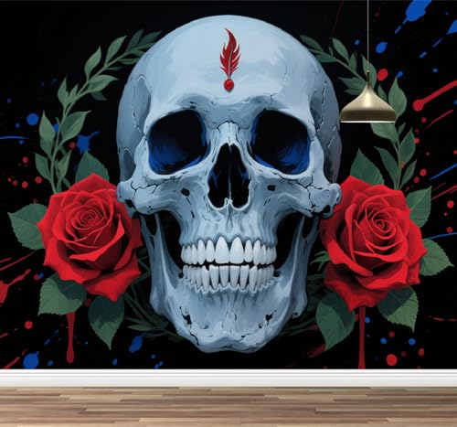 Kuletkear Skeleton Abnehmbare Wandtapete Selbstklebend Rote Rosen groß für Wände Wohnzimmer Schlafzimmer TV-Hintergrund Kinderzimmer Mädchenzimmer Dekoration 826x589cm Kuletkear Skeleton Abnehmbare Wandtapete Selbstklebend Rote Rosen groß für Wände Wohnzimmer Schlafzimmer TV-Hintergrund Kinderzimmer Mädchenzimmer Dekoration 826x589cm von Kuletkear