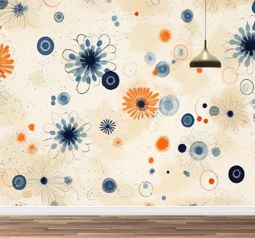 Kuletkear Wandbild Abnehmbare Blumen Selbstklebende Tapete Retro-Kunst Wasserdichte Posterpapier-Wanddekoration für Schlafzimmer, Wohnzimmer 200x140cm Kuletkear Wandbild Abnehmbare Blumen Selbstklebende Tapete Retro-Kunst Wasserdichte Posterpapier-Wanddekoration für Schlafzimmer, Wohnzimmer 200x140cm von Kuletkear