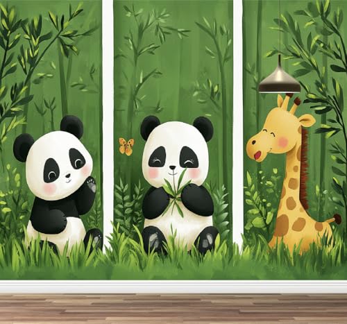 Kuletkear Wandbild Abnehmbare Panda-Giraffe Selbstklebende Tapete Natur Tier Cartoon Wasserdichte Posterpapier-Wanddekoration für Schlafzimmer, Wohnzimmer 826x589cm Kuletkear Wandbild Abnehmbare Panda-Giraffe Selbstklebende Tapete Natur Tier Cartoon Wasserdichte Posterpapier-Wanddekoration für Schlafzimmer, Wohnzimmer 826x589cm von Kuletkear