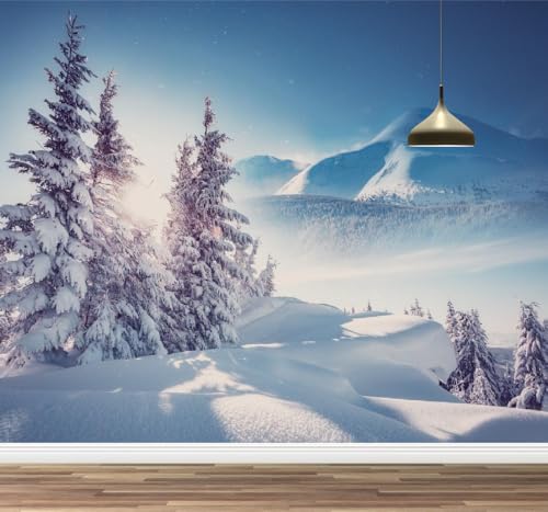 Kuletkear Wandbild Abnehmbare Schneeberg Selbstklebende Tapete Wald Bäume Winter Wasserdichte Posterpapier-Wanddekoration für Schlafzimmer, Wohnzimmer 200x140cm Kuletkear Wandbild Abnehmbare Schneeberg Selbstklebende Tapete Wald Bäume Winter Wasserdichte Posterpapier-Wanddekoration für Schlafzimmer, Wohnzimmer 200x140cm von Kuletkear