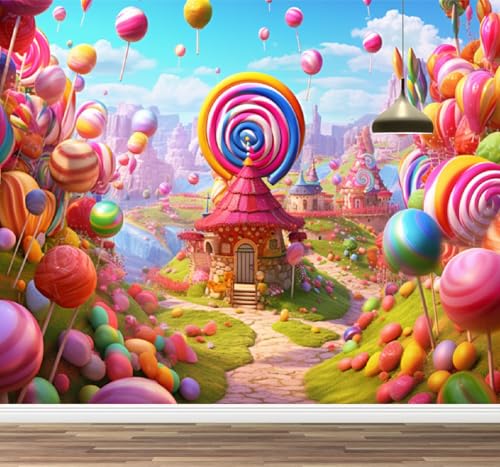 Kuletkear Wandbild Abnehmbare Süßigkeitenhaus Selbstklebende Tapete Paradies Wasserdichte Posterpapier-Wanddekoration für Schlafzimmer, Wohnzimmer 200x140cm Kuletkear Wandbild Abnehmbare Süßigkeitenhaus Selbstklebende Tapete Paradies Wasserdichte Posterpapier-Wanddekoration für Schlafzimmer, Wohnzimmer 200x140cm von Kuletkear