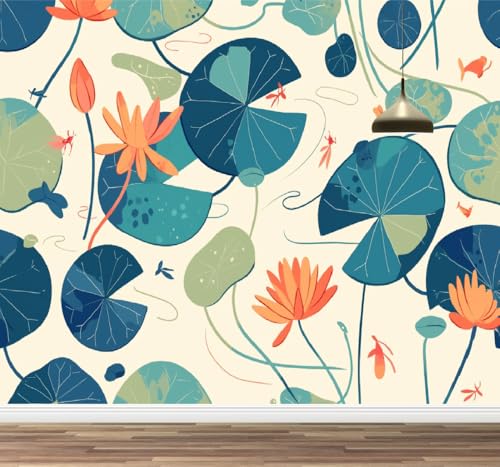Kuletkear Wandbild zum Abziehen und Aufkleben Lotus Selbstklebende Tapete Natur Abnehmbarer großer Aufkleber Wasserdicht Wanddekoration Druckbild Bilddesign 450x320cm Kuletkear Wandbild zum Abziehen und Aufkleben Lotus Selbstklebende Tapete Natur Abnehmbarer großer Aufkleber Wasserdicht Wanddekoration Druckbild Bilddesign 450x320cm von Kuletkear