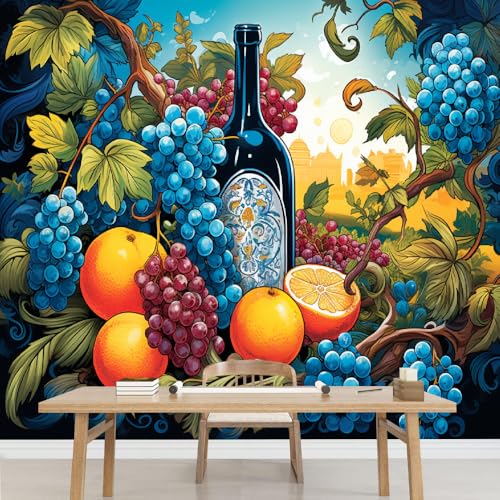 Kuletkear Wandbild zum Abziehen und Aufkleben Trauben Und Orangen Selbstklebende Tapete Obst Abnehmbarer großer Aufkleber Wasserdicht Wanddekoration Druckbild Bilddesign 400x280cm Kuletkear Wandbild zum Abziehen und Aufkleben Trauben Und Orangen Selbstklebende Tapete Obst Abnehmbarer großer Aufkleber Wasserdicht Wanddekoration Druckbild Bilddesign 400x280cm von Kuletkear