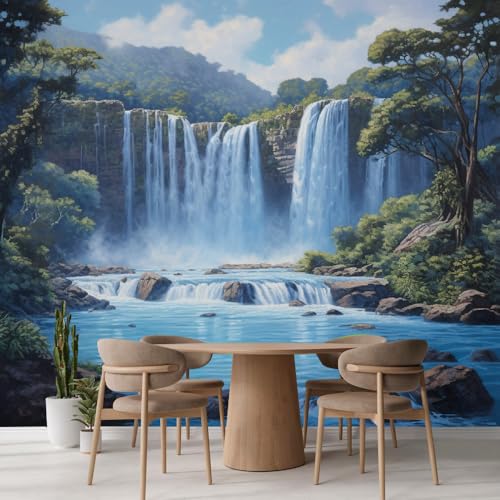 Kuletkear Wasserfallblick Abnehmbare Wandtapete Selbstklebend Baum Natur groß für Wände Wohnzimmer Schlafzimmer TV-Hintergrund Kinderzimmer Mädchenzimmer Dekoration 450x320cm Kuletkear Wasserfallblick Abnehmbare Wandtapete Selbstklebend Baum Natur groß für Wände Wohnzimmer Schlafzimmer TV-Hintergrund Kinderzimmer Mädchenzimmer Dekoration 450x320cm von Kuletkear