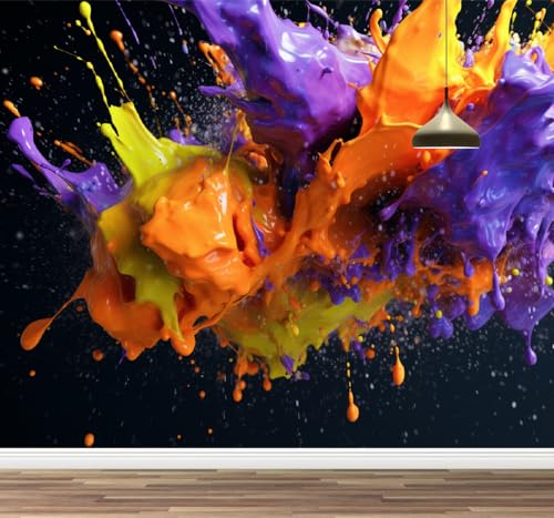 Wandbild zum Abziehen und Aufkleben Farbspritzer Selbstklebende Tapete Abstrakte Kunst Abnehmbarer großer Aufkleber Wasserdicht Wanddekoration Druckbild Bilddesign 495x353cm Wandbild zum Abziehen und Aufkleben Farbspritzer Selbstklebende Tapete Abstrakte Kunst Abnehmbarer großer Aufkleber Wasserdicht Wanddekoration Druckbild Bilddesign 495x353cm von Kuletkear