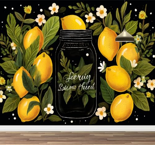 Zitrone Wasserfeste Wandtapete Obst abziehbar und aufkleber Kunstdekor Gemälde für Kinderzimmer Mädchenzimmer Kinderzimmer Wohnzimmer Badezimmer Wohndeko 249x175cm Zitrone Wasserfeste Wandtapete Obst abziehbar und aufkleber Kunstdekor Gemälde für Kinderzimmer Mädchenzimmer Kinderzimmer Wohnzimmer Badezimmer Wohndeko 249x175cm von Kuletkear