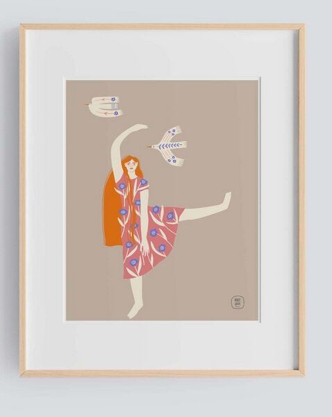 Kultgut Artprint Titel: Femininity and Freedom III/ Rahmen FSC®-zertifiziert von Kultgut