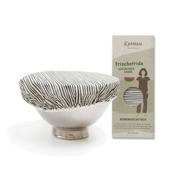 Kumanu - von Natur aus gut Bienenwachstuch Haube "Frischefrida" | ø 22-26cm | aus Bio-Bienenwachs von Kumanu - von Natur aus gut