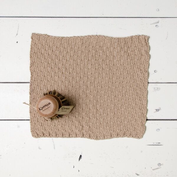 Kumanu - von Natur aus gut Spülset, Topfbürste und gestricktes Spültuch "Wischwilli" | 23x23cm | aus BioBaumwolle von Kumanu - von Natur aus gut