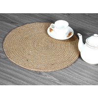 Platzset Aus Jute Platzdeckchen Gehäkelt Geflochten Tischset Untersetzer Topfuntersetzer Deckchen Tischmatte Dekoset von Kumartextiledesigns