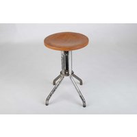 Bauhaus Drehhocker, B195 Variante Von Marcel Breuer Thonet Stil 1930Er Jahre Klavierhocker Vintage Industriemöbel, Modernist Werkstattsitz von Kumbal