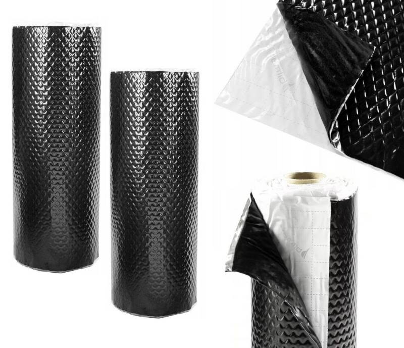 Kummert Business Dämmplatte 2x Alubutyl Dämmmatte Anti Dröhn Matte 400cm DSM BitumenErsatz PKW KFZ, selbstklebend Kummert Business Dämmplatte 2x Alubutyl Dämmmatte Anti Dröhn Matte 400cm DSM BitumenErsatz PKW KFZ, selbstklebend von Kummert Business
