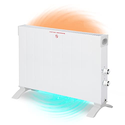 KUMTEL 2500W Konvektor Heizung mit Turbo-Ventilator, Elektroheizung Energiesparend Freistehend, Elektrische Heizgeräte mit Thermostat, Geeignet für Wohnzimmer, Schlafzimmer or Büros. von Kumtel