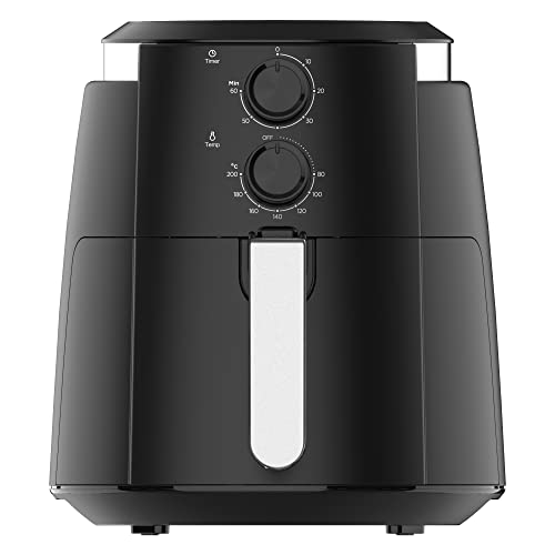 KUMTEL 5.5 XL Heißluftfritteuse, Öl- und Fettfrei Air Fryer, Multifunktionsgerät mit 8 Programmen, Zeit&Temperaturregelung, antihaftbeschichteter Korb mit Edelstahloberfläche,1500W,ohne BPA&PFOA von Kumtel