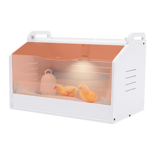 Brutinkubator Küken Kükenwärmebox Kükenhaus Küken Aufzucht Box Wärme Lampe Automatisch Brut Geflügel Inkubator mit Thermometer und Lampe 48 x 30 x 30 cm von KumuJ