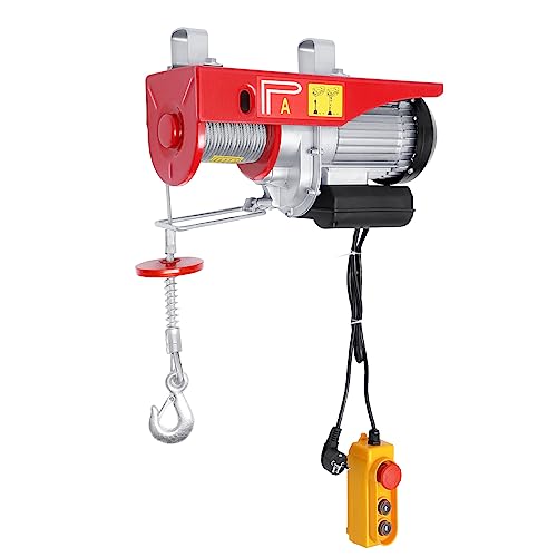 Elektrische Hebezeuge 800kg 220v Elektrische Seilwinde,12m Seilzug Motorwinde,Automatische Bremsfunktion 1300w Elektrische Flaschenzug Kran Hub Elektrische Seilwinde von KumuJ