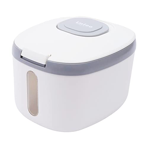 KumuJ 5kg Mehl Vorratsbehälter für Lebensmittel Reisbehälter Behälter Insektensicher Aufbewahrungsbehälter für Reis Luftdichte Kunststoff Reis Trockenfutter Müslidosen Lebensmittel Schüttdosen (Grau) von KumuJ