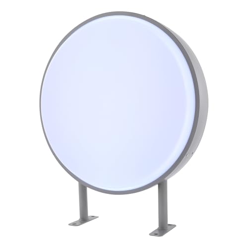 LED Doppelseitige Runde Vorspringende Wasserdichte Lichtbox,Ladenschild Leuchtkasten Leuchtreklame Nasenschild Leuchtschild Circular Projektion 50 cm,für Restaurants Imbissbuden Geschäfte von KumuJ
