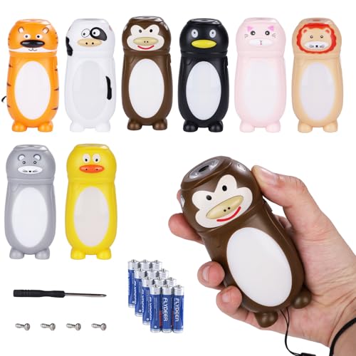 KunHe 8er-Pack Kinder Taschenlampe mit 12 AAA Batterien Mini LED Taschenlampe Laterne Camping Geschenk für Kinder Geburtstag Party Mitgebsel für Mädchen und Jungen von KunHe