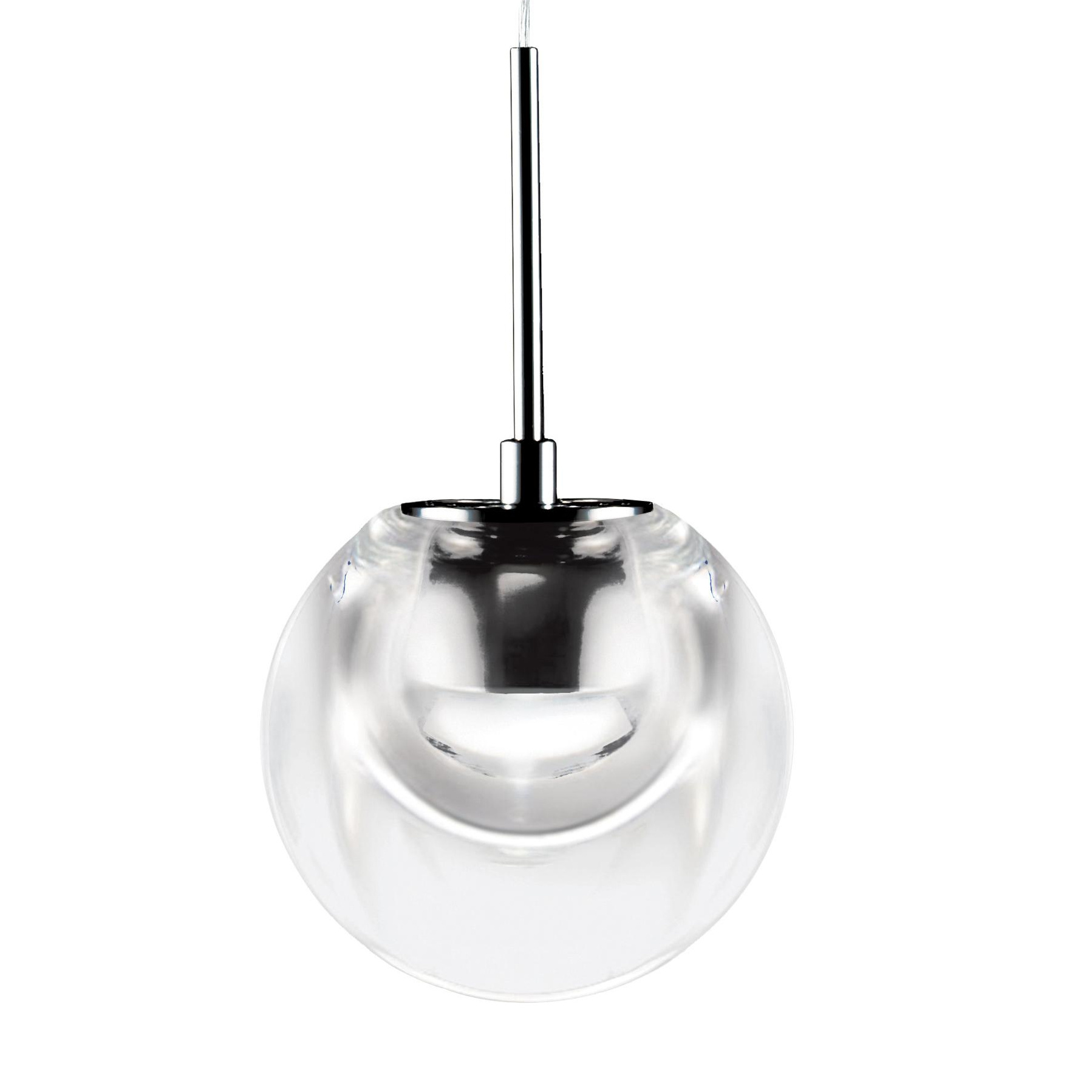 Kundalini - Dew 1 LED Pendelleuchte - transparent/2700K/500lm/CRI>90/5W/H 19.9cm/Ø 11cm/mit Phasendimmer von Kundalini