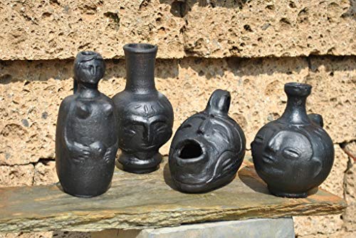 Afrikanische Vasen und Figuren,4er Set,Handarbeit,bis ca. 18cm von Kunert-Keramik