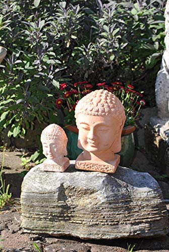 Kunert-Keramik Buddhaköpfe,2er Set,Terracotta,frostfest,23+13cm von Kunert-Keramik