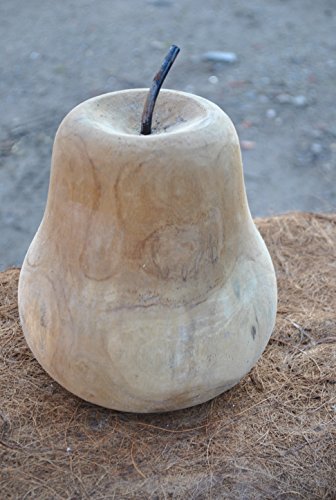 Kunert-Keramik Deko-Birne aus schön gemasertem Teak-Holz,26cm hoch von Kunert-Keramik