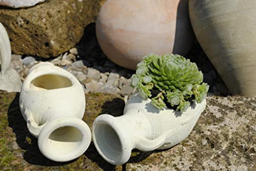Kunert-Keramik Liegeamphore,bepflanzbar,Terracotta,frostfest,20cm,Tunesien,2er Set von Kunert-Keramik