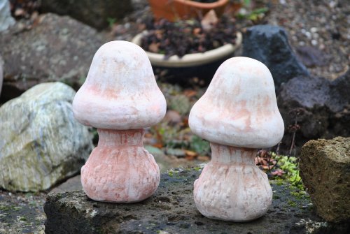 Kunert-Keramik Pilz,Terracotta,frostfest,25cm,Mod.3,2er Pack!!!! von Kunert-Keramik