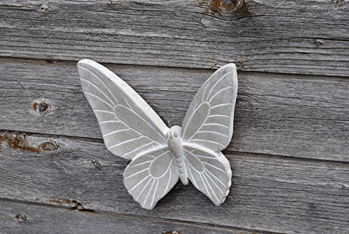 Kunert-Keramik Wandbild Schmetterling,Wanddekoration,grau,31cm+24cm,2er Set von Kunert-Keramik