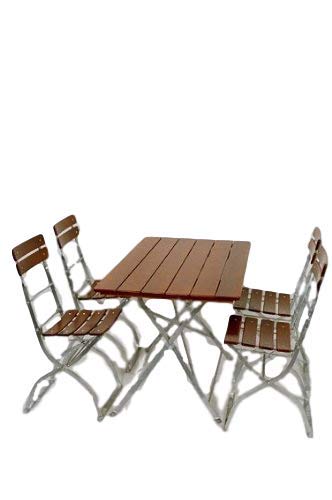 Kunibert Biergartengarnitur Modell Brauerei 1 A Brauereiqualität 1 Tisch Eckig120x70 + 4 Stühle Kunibert Biergartengarnitur Modell Brauerei 1 A Brauereiqualität 1 Tisch Eckig120x70 + 4 Stühle von Kunibert