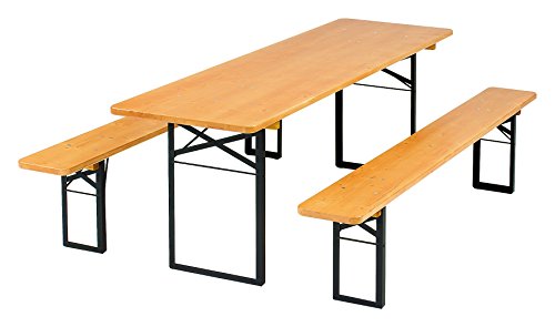 Kunibert Bierzeltgarnitur Biergartengarnitur 1 A Brauereiqualität 80er Tischbreite80cm Farbe:Nussfarben Länge 220cm Kunibert Bierzeltgarnitur Biergartengarnitur 1 A Brauereiqualität 80er Tischbreite80cm Farbe:Nussfarben Länge 220cm von Kunibert