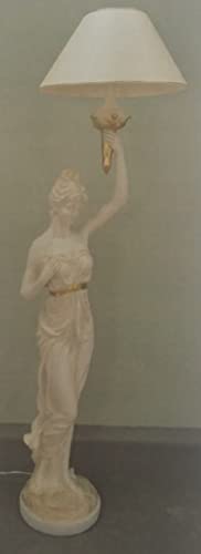 Kunibert Figurenlampe Stehlampe Lampe mit Schirm Medusa mit Lampenschirm Höhe183cm Farbe: weiß mit gold von Kunibert