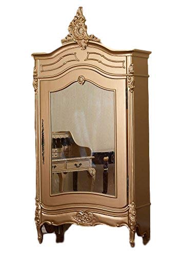Kunibert Versailles Louis Seize Modell "Ludwig XIV." Spiegelschrank Kleiderschrank Renaissance Rokoko Farbe:gold Größe Höhe235cm xBreite110cm von Kunibert