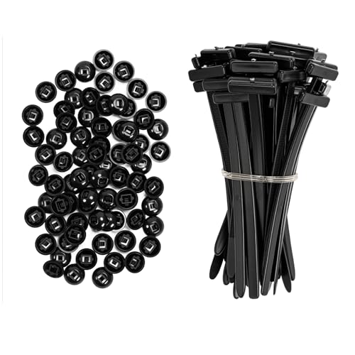 100 Stück Nylon Universelle Kabelbinder Schwarz, Selbstsichernde Kabelbinder, Kabelbinder UV Beständig Kann im Innen- und Außenbereich Verwendet für Kabelmanagement Gartenarbeit Werkstätten 100 Stück Nylon Universelle Kabelbinder Schwarz, Selbstsichernde Kabelbinder, Kabelbinder UV Beständig Kann im Innen- und Außenbereich Verwendet für Kabelmanagement Gartenarbeit Werkstätten von Kunoli