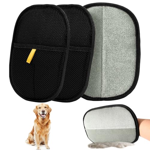 3 Stück Pet Hair Remover Katzenhandschuh, Doppelseitige Fellhandschuhe Katze Pet Grooming Gloves, Fellpflegehandschuh Katze, Tierhaarentferner für Waschen Enthaaren, Reinigung von Teppichen Sofas 3 Stück Pet Hair Remover Katzenhandschuh, Doppelseitige Fellhandschuhe Katze Pet Grooming Gloves, Fellpflegehandschuh Katze, Tierhaarentferner für Waschen Enthaaren, Reinigung von Teppichen Sofas von Kunoli