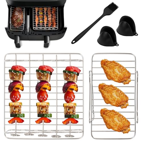 Heißluftfritteuse Zubehör für Philips Dual Basket Airfryer 3000-serie 6L/3L, Luftfritteusenständer Airfryer Zubehör für Philips Airfryer Dual Basket 3000 von Kunoli