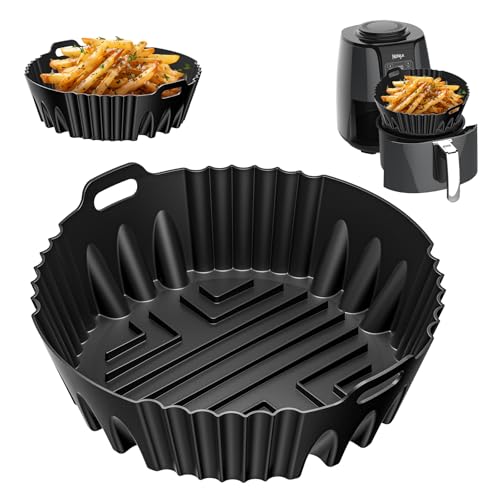 Silikonform Heißluftfritteuse für Ninja Heißluftfritteuse Max AF160EU 5,2L, Heißluftfritteuse Zubehör für für Ninja Heißluftfritteuse 5,2 Liter, COSORI 4,7L/5,5L von Kunoli