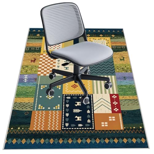 Gaming Teppich Unterlage schreibtischstuhl unterlage mit antirutsch 0 unter Bürostuhl und Schreibtisch，Gaming70X140CM von Kunsen