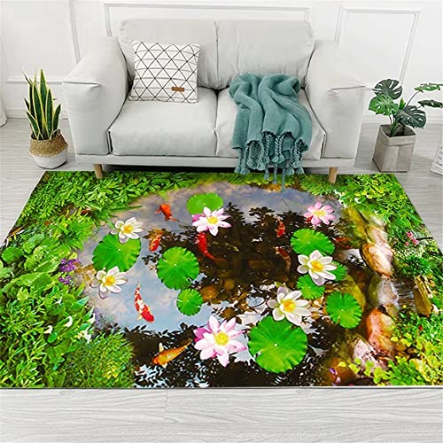Küchenteppiche Teppischsclafzimmer Wohnzimmer Teppich Grünes Lotus Blatt Frischer Teich Muster Teppich Weich Im Schlafzimmer 50X80Cm Teppich Waschbar Grün Küchenteppiche Teppischsclafzimmer Wohnzimmer Teppich Grünes Lotus Blatt Frischer Teich Muster Teppich Weich Im Schlafzimmer 50X80Cm Teppich Waschbar Grün von Kunsen