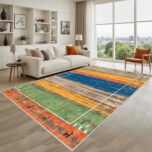Kunsen Anti Rutsch Zimmer Teppich Grün Blau 140X200Cm Kurzflor Retro-Design Für Arbeitszimmer Flur Kunsen Anti Rutsch Zimmer Teppich Grün Blau 140X200Cm Kurzflor Retro-Design Für Arbeitszimmer Flur von Kunsen