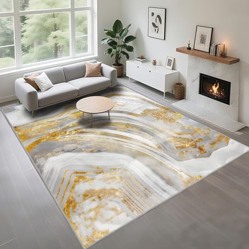 Kunsen Antirutsch Teppich Vorzimmer 80X120Cm Grau Gelb, Kurzflor Abstrakte Streifen Für Schlafzimmer Esszimmer Flur Kunsen Antirutsch Teppich Vorzimmer 80X120Cm Grau Gelb, Kurzflor Abstrakte Streifen Für Schlafzimmer Esszimmer Flur von Kunsen