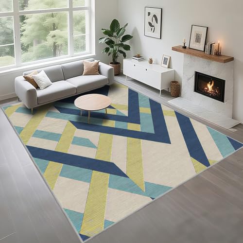 Kunsen Auslegware Teppichboden Sanft blau 150x200cm, Moderne Streifen Werden im Flur des Jungenzimmers verwendet Kunsen Auslegware Teppichboden Sanft blau 150x200cm, Moderne Streifen Werden im Flur des Jungenzimmers verwendet von Kunsen