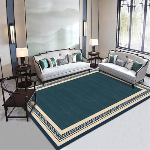 Kunsen Baby Teppich Dekoration Teenager mädchen Zimmer Blau Waschbarer moderner minimalistischer Stil für Wohnzimmer und Flur 200x300CM teppiche von Kunsen