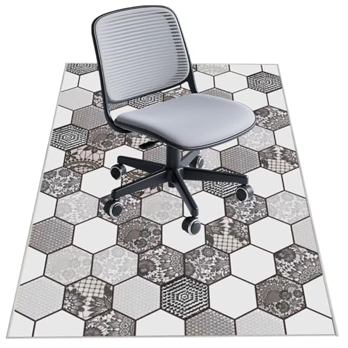 Kunsen Bodenschutzmatte Scratch-Resistant Modernes, farbenfrohes geometrisches Design for Hard FloorsRosa160X230CM von Kunsen