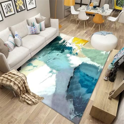 Kunsen Büro Teppich 180X230CM Blau Grüne, Bequeme und langlebige Wohnzimmerdekoration im Kunst-Graffiti-Design Kids Rugs for Bedrooms Girls Bodenmatte Kunsen Büro Teppich 180X230CM Blau Grüne, Bequeme und langlebige Wohnzimmerdekoration im Kunst-Graffiti-Design Kids Rugs for Bedrooms Girls Bodenmatte von Kunsen