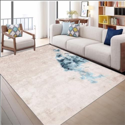 Kunsen Carpet Living Room deko Kamin Einfache Heimdekoration super weich und bequem Wohnzimmerzubehör verschleißfest blau Teppich Bad 100X160CM von Kunsen