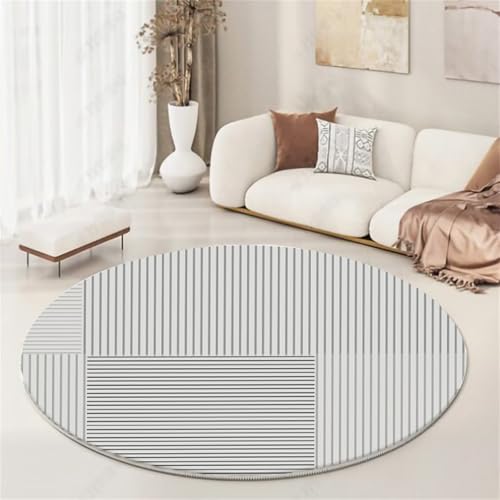Kunsen Couch Teppich Wohnzimmer 60x60cm Grau Weiches, langlebiges modernes Streifendesign für das und Schlafzimmer am Bettrand Designer Teppiche Kinderzimmer von Kunsen